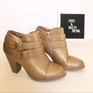 LC Lauren Conrad Two Buckle Ankle Boots